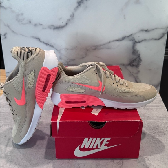 Nike Air Max Oatmeal and Lava Glow Sneakers - Picture 3 of 6